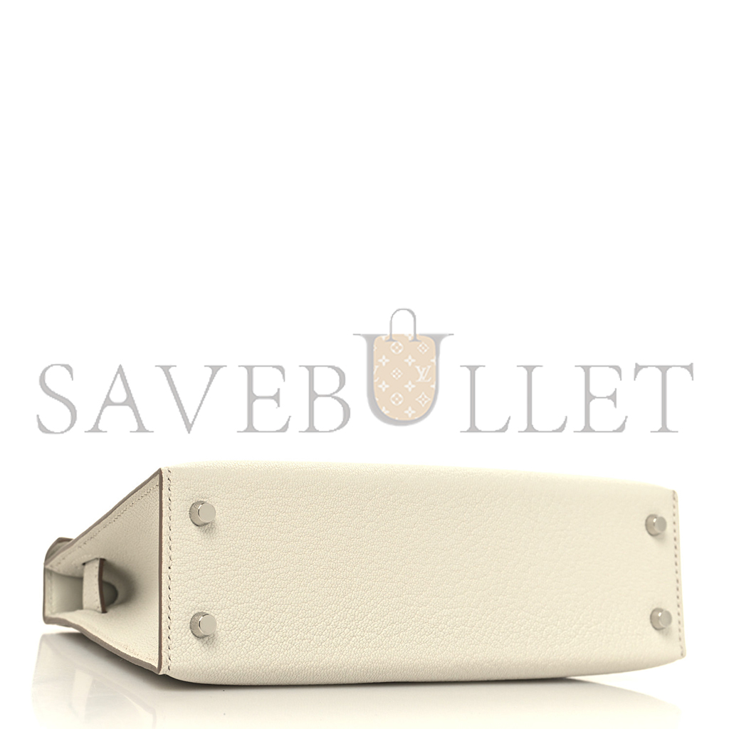 HERMÈS MASTER CHEVRE MYSORE MINI KELLY II MUSHROOM (19*12*5.5cm)